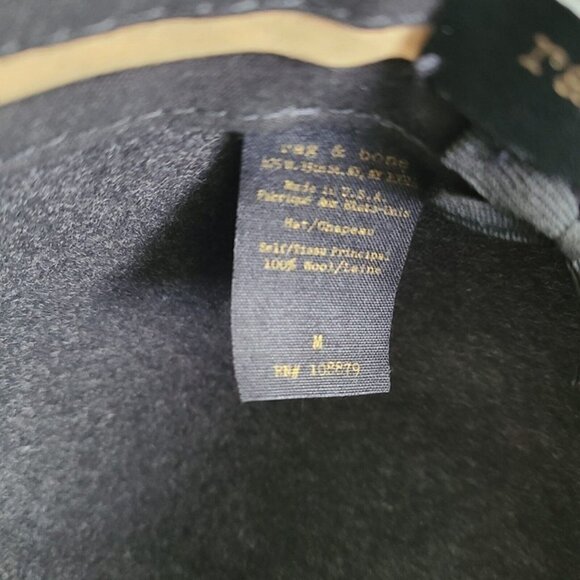 Rag & Bone 100% Wool Black / Charcoal Grey Dunaway Hat Size M main image 6